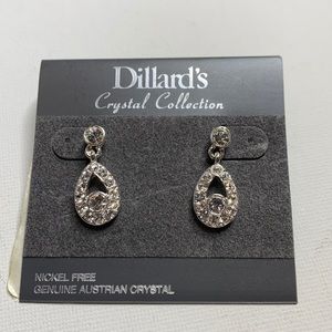 Dillards crystal collection pierced earrings